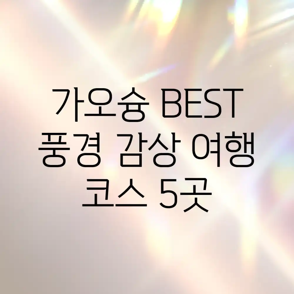 가오슝 BEST 풍경 감상 여행 코스 5곳 가오슝 BEST 풍경 감상 여행 코스 5곳