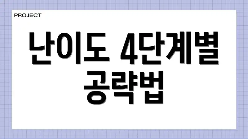 난이도 4단계별 공략법