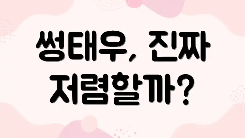 썽태우, 진짜 저렴할까?