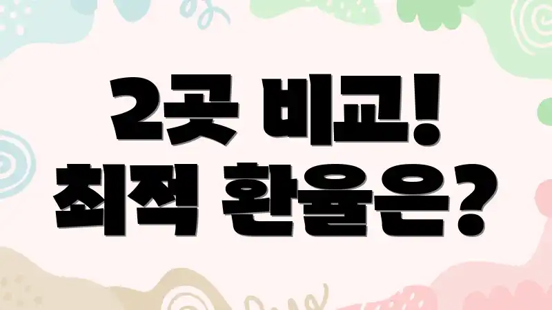 2곳 비교! 최적 환율은?