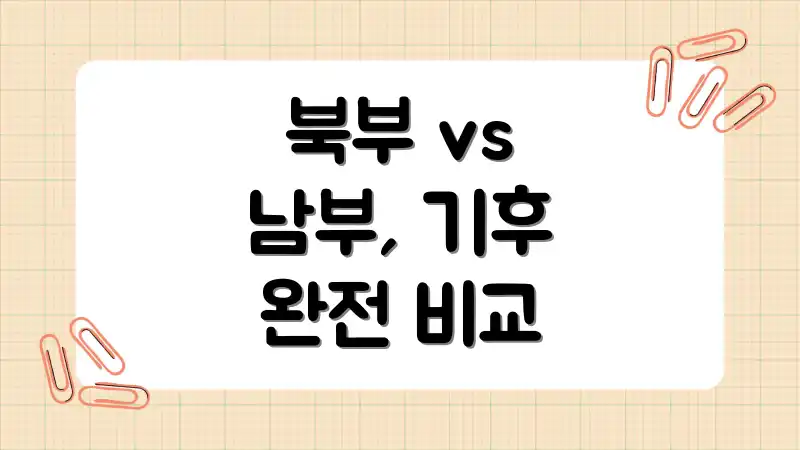 북부 vs 남부, 기후 완전 비교
