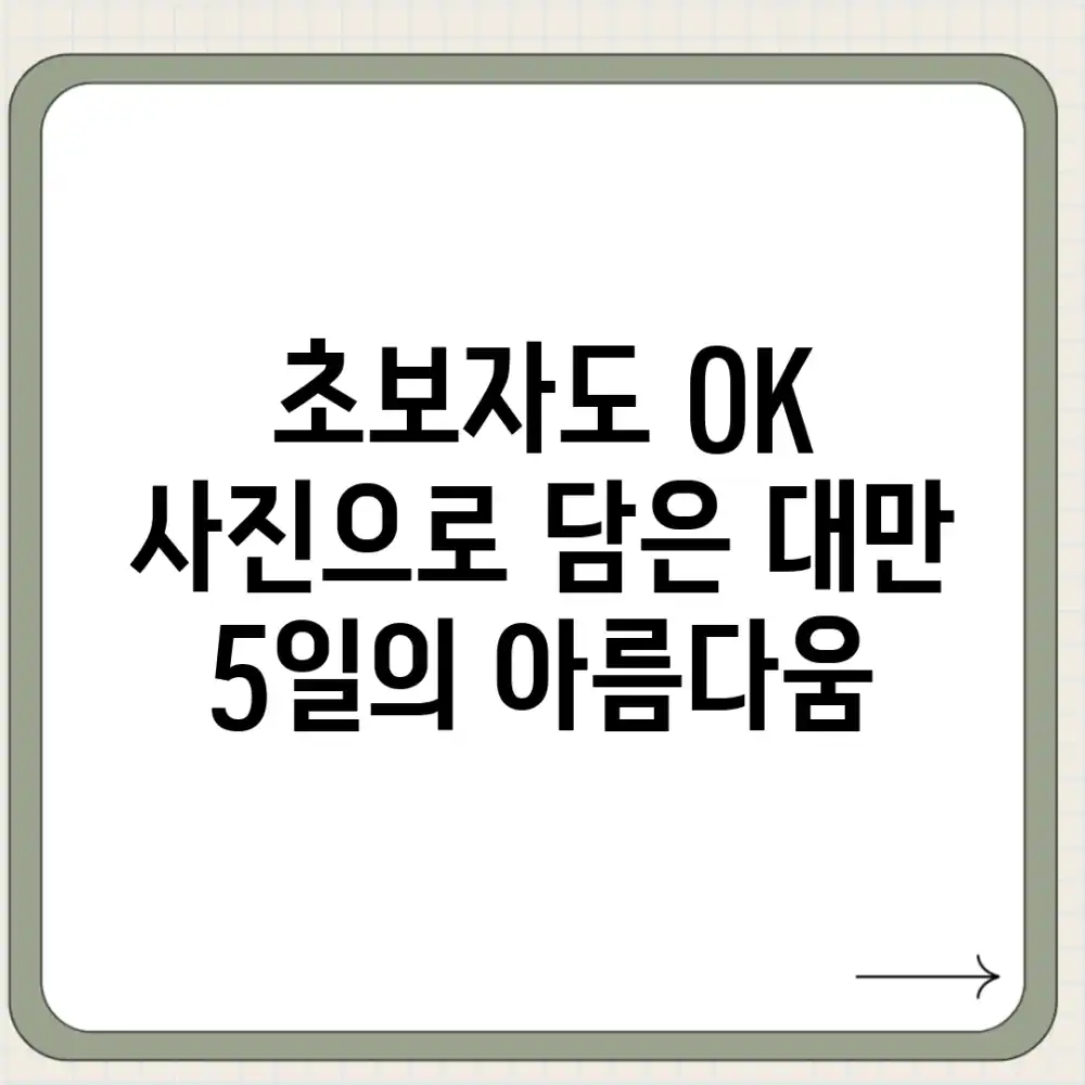 초보자도 OK] 사진으로 담은 대만 5일의 아름다움