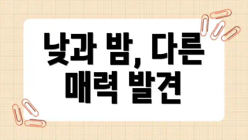 낮과 밤, 다른 매력 발견