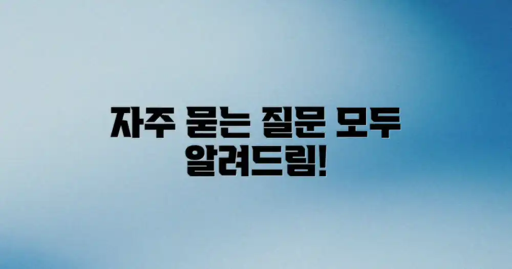 자주 묻는 질문