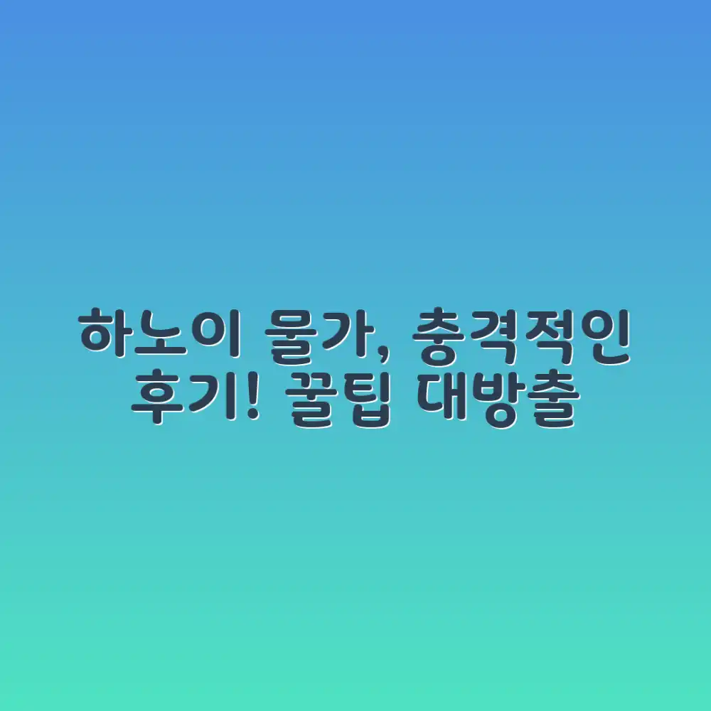 하노이 물가, 놀라운 후기 & 팁!